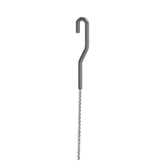 Stainless Steel J Hook Cable <p>The Stainless Steel Cable with a J-hook End allows for hanging objects using both wall and ceiling-mounted rail systems.</p>

<p>The installation of the J-Hook Cable is as easy as just placing the Cable Hook on the rails 