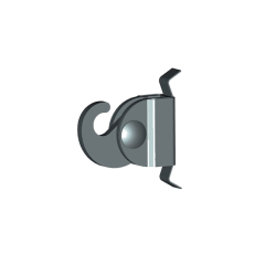 Museum Rod Hook - Heavy <p>The Heavy Duty Hanging Hook easily slides on to the rod and grabs once the hook is placed in its horizontal position.

The self-locking cam action Museum Hook for Rods can support 64 lbs / 29 kg of weight on the aluminum rod a