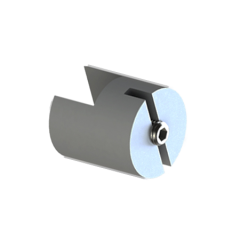 Single Sided Center Side Clamp 3/4" The aluminum made Vertical 3/4" extra wide side clamp is perfect for securing and suspending glass, acrylic, paneling, banners, mirrors, and partitions. 

The aluminum side clamp is compatible with all of Sy